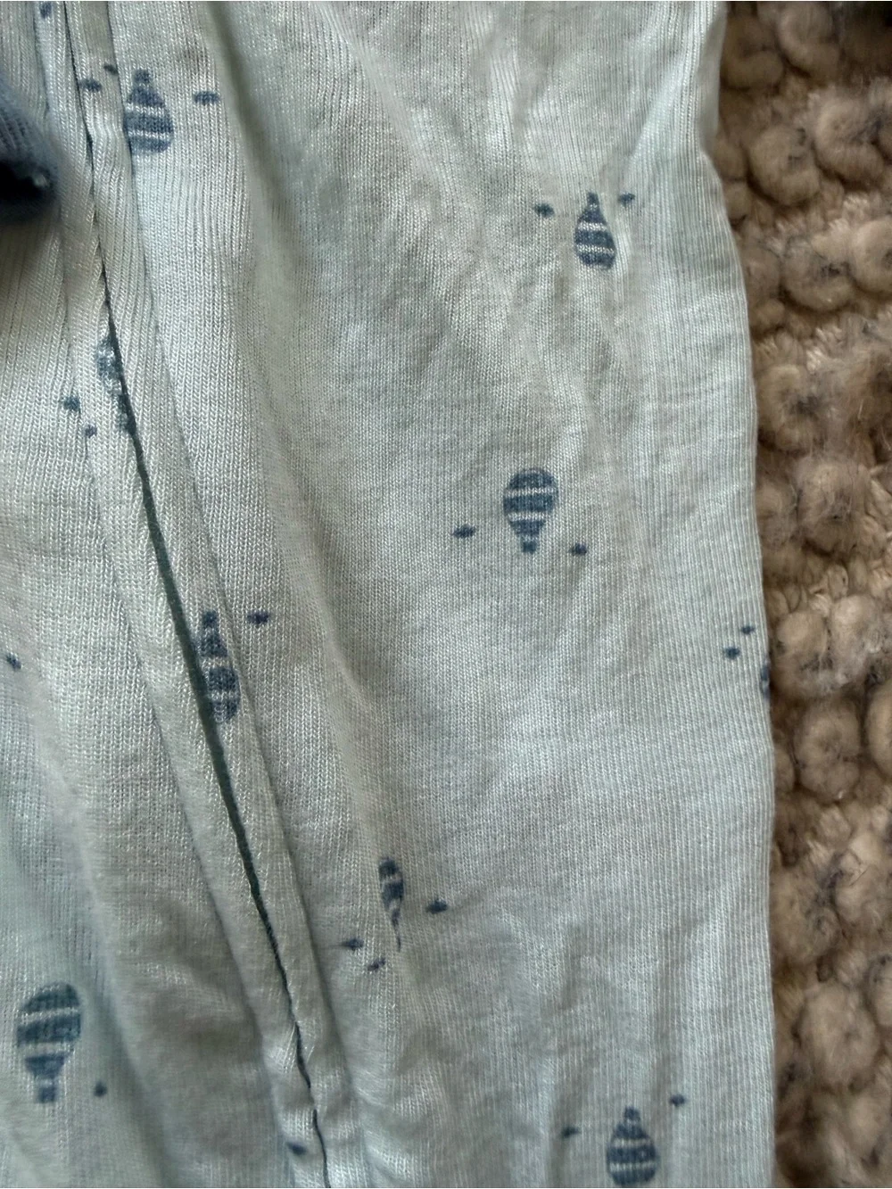 cloud island Two-Pack Footed Pajama Set in Blue and Light blue balloons NB nwt